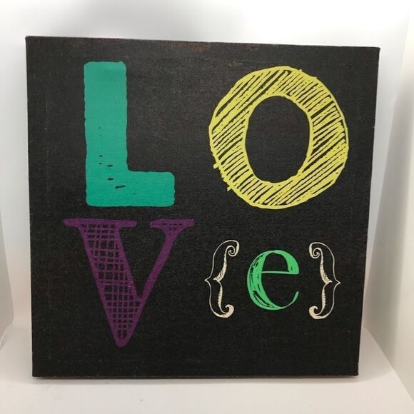 Love Canvas Art Decor Picture Motivational Sign - Picture 1 of 6